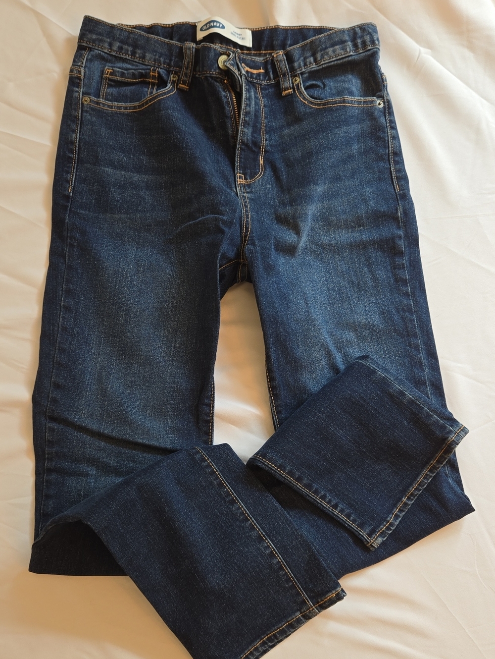 Old Navy Dark Blue Straight Jeans for Kids With Adjustable Waist